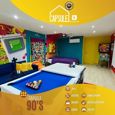 Capsule 90'S - Balneo - Sauna - Flipper - Billard - Netflix - Nintendo Switch & Jeux - มงส์ ภายนอก รูปภาพ